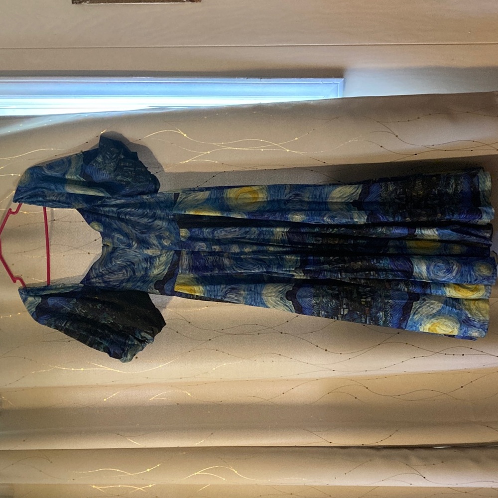 Selkie Starry Night Maxi Dress - Blue and Yellow